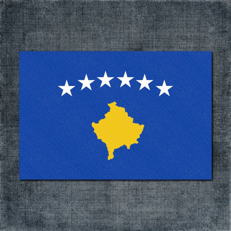 Kosovo Flag Back Patch, Kosovo National Flag Big Back Patch Hobbyware