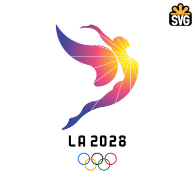 2028 Summer Olympic Games in Los Angeles Logo SVG Digital Download