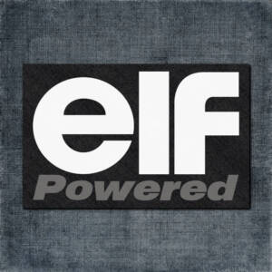 Elf Logo Back Patch, Elf Powered Logo Big Back Patch