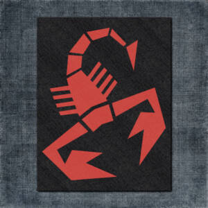 Fiat Scorpion Back Patch, Fiat Scorpion Logo Big Back Patch