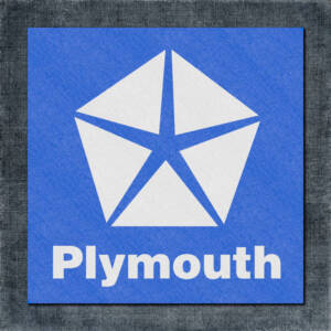 Plymouth Back Patch, Plymouth 1980 Logo Big Back Patch