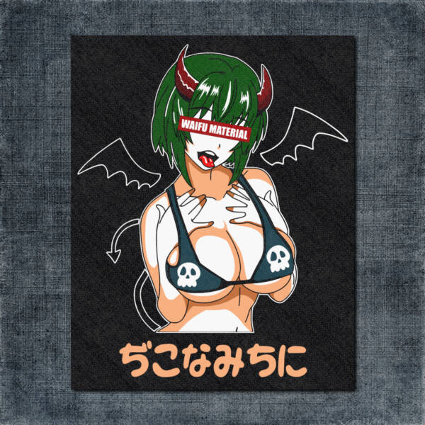 Senpai Back Patch, Waifu Material Big Back Patch