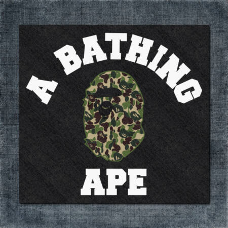 A Bathing Ape Back Patch, ABA Logo Big Back Patch