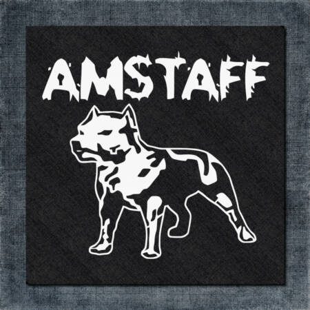 Amstaff Back Patch, Amstaff Logo Big Back Patch