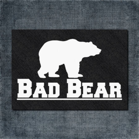 Bad Bear Back Patch, Bad Bear Logo Big Back Patch