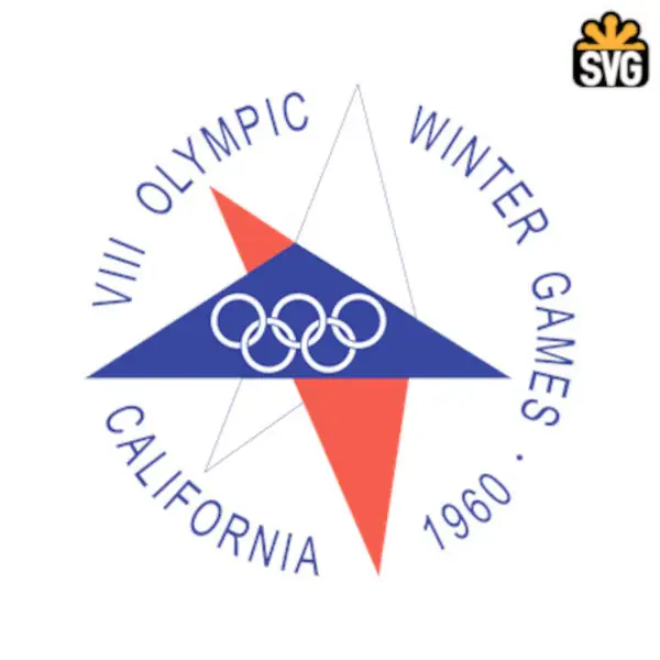 1960 Winter Olympics Logo SVG Digital Download, 1960 Winter Olympics v2 Logo SVG Vector Download File