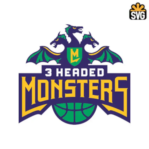3 Headed Monsters Logo SVG Digital Download, 3 Headed Monsters Logo SVG Vector Download File