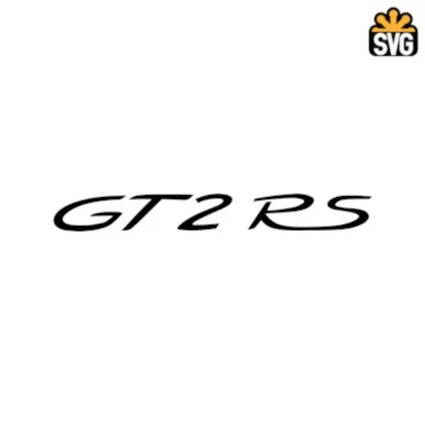 911 Gt2 Rs Logo SVG Digital Download, 911 Gt2 Rs Logo SVG Vector Download File