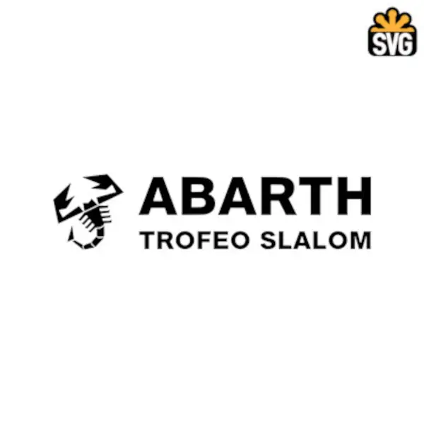 Abarth Trofeo Slalom Logo SVG Digital Download, Abarth Trofeo Slalom Logo SVG Vector Download File