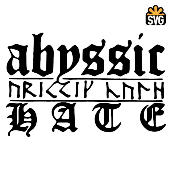 Abyssic Hate SVG Digital Download, Abyssic Hate Logo SVG Vector Download File