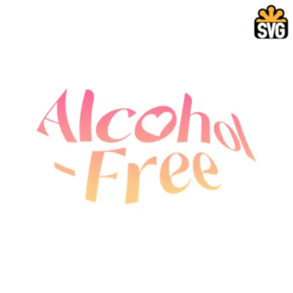 Alcohol Free Logo SVG Digital Download, Alcohol Free Logo SVG Vector Download File