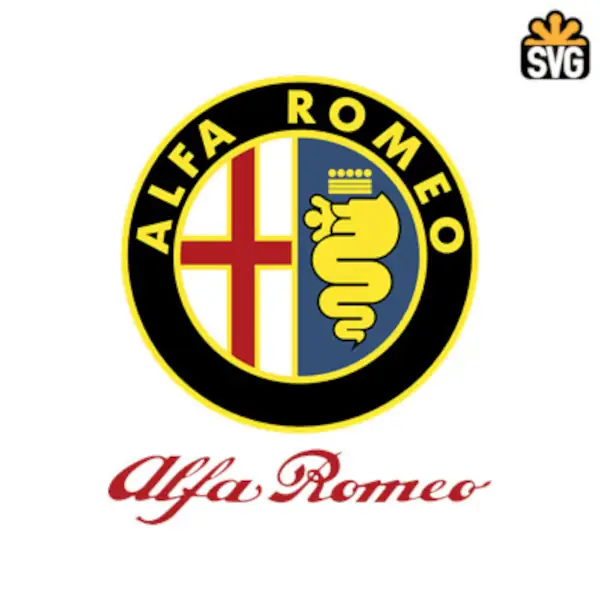 Alfa Romeo Logo SVG Digital Download, Alfa Romeo v3 Logo SVG Vector Download File