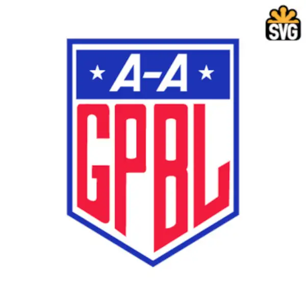 All American Girls Professional Baseball Logo SVG Digital Download, All American Girls Professional Baseball Logo SVG Vector Download File