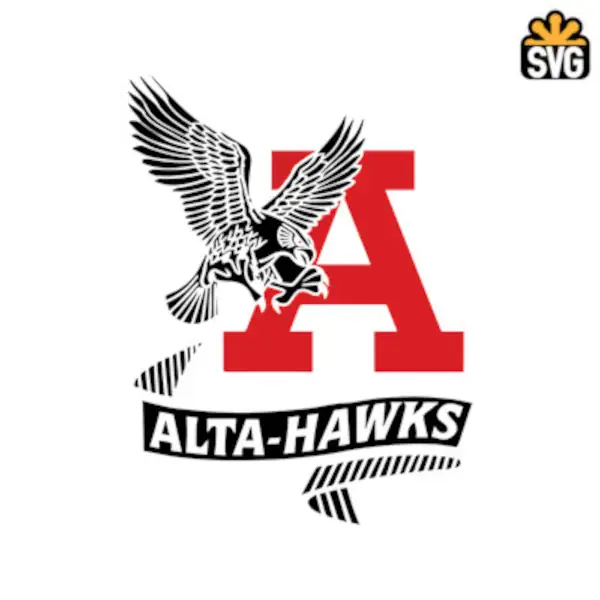 Alta Hawks Logo SVG Digital Download, Alta Hawks Logo SVG Vector Download File