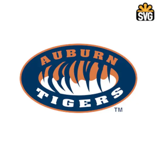 Auburn Tigers Logo SVG Digital Download, Auburn Tigers v3 Logo SVG Vector Download File