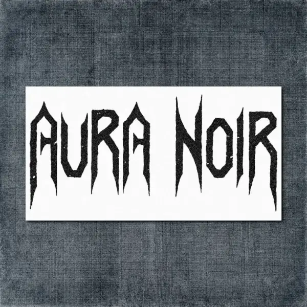 Aura Noir Back Patch, Aura Noir Logo White Big Back Patch
