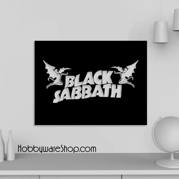 Black Sabbath Wall Art, Black Sabbath Logo Artwork Wooden Framed Object For Wall