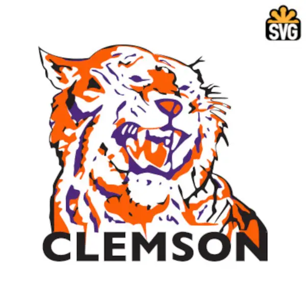 Clemson University Logo SVG Digital Download, Clemson University v2 Logo SVG Vector Download File