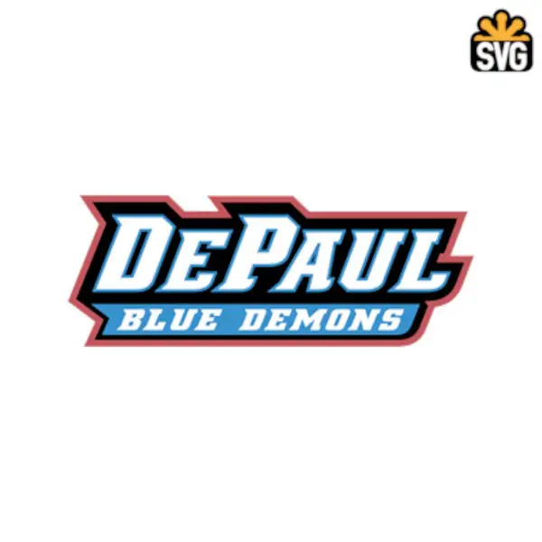 DePaul Blue Demons Logo SVG Digital Download, DePaul Blue Demons v4 Logo SVG Vector Download File