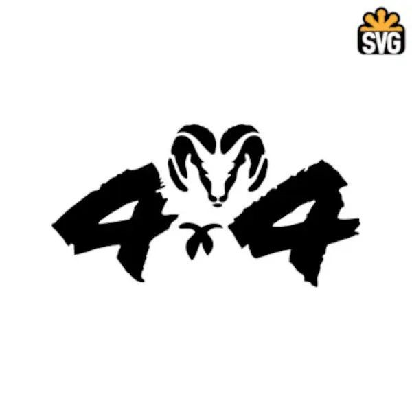 Dodge 4x4 Logo SVG Digital Download, Dodge 4x4 Logo SVG Vector Download File
