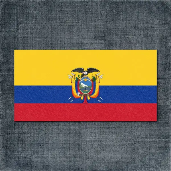 Ecuador Flag Back Patch, Ecuador National Flag Big Back Patch