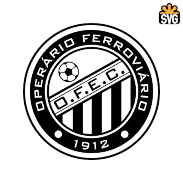 Escudo Oficial - Operário Ferroviário Logo SVG Digital Download, Escudo Oficial - Operário Ferroviário v2 Logo SVG Vector Download File