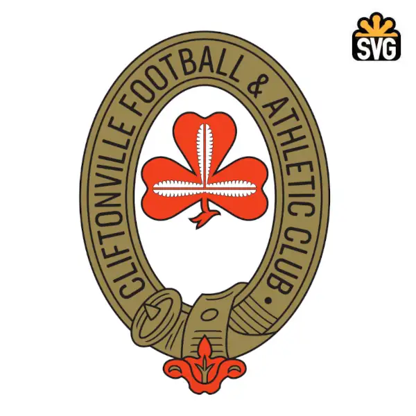 FC Cliftonville Belfast Logo 1950s SVG Vector Download File