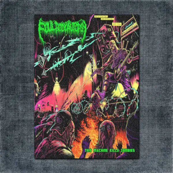 Foul Body Autopsy Back Patch, Foul Body Autopsy This Machine Kills Zombies Big Back Patch