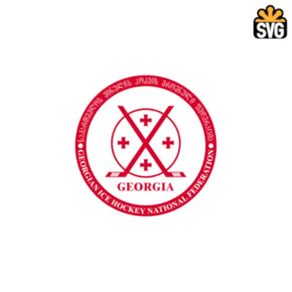 Georgian Ice Hockey Federation Logo SVG Digital Download, Georgian Ice Hockey Federation Logo SVG Vector Download File