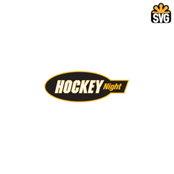 Hockey Night Logo SVG Digital Download, Hockey Night Logo SVG Vector Download File