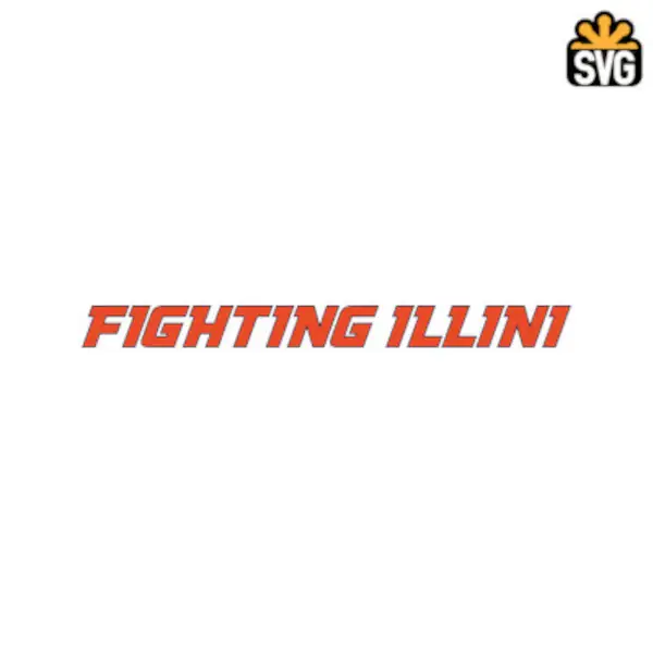 Illinois Fighting Logo SVG Digital Download, Illinois Fighting Logo SVG Vector Download File