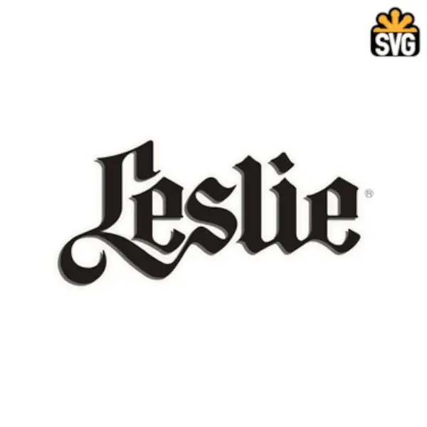 Leslie Logo SVG Digital Download, Leslie Logo SVG Vector Download File