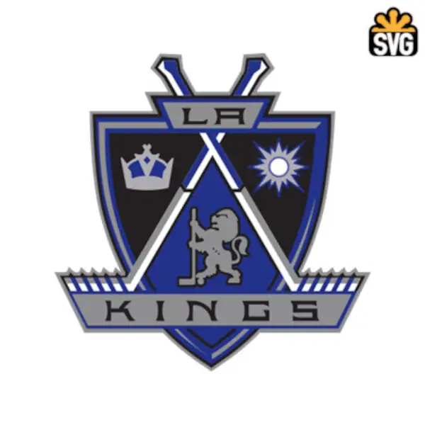 Los Angeles Kings Logo SVG Digital Download, Los Angeles Kings v3 Logo SVG Vector Download File