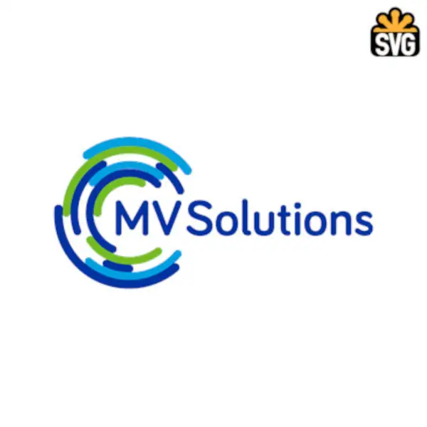 MV Solutions Logo SVG Digital Download, MV Solutions Logo SVG Vector Download File