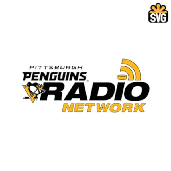 Pittsburgh Penguins Radio Network Logo SVG Digital Download, Pittsburgh Penguins Radio Network Logo SVG Vector Download File