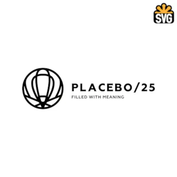 Placebo 25 Logo SVG Digital Download, Placebo 25 Logo SVG Vector Download File