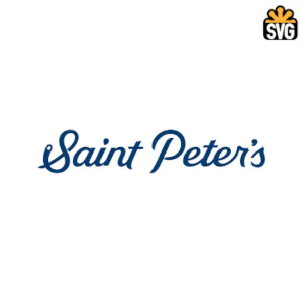 Saint Peter's Peacocks Logo SVG Digital Download, Saint Peter's Peacocks v5 Logo SVG Vector Download File