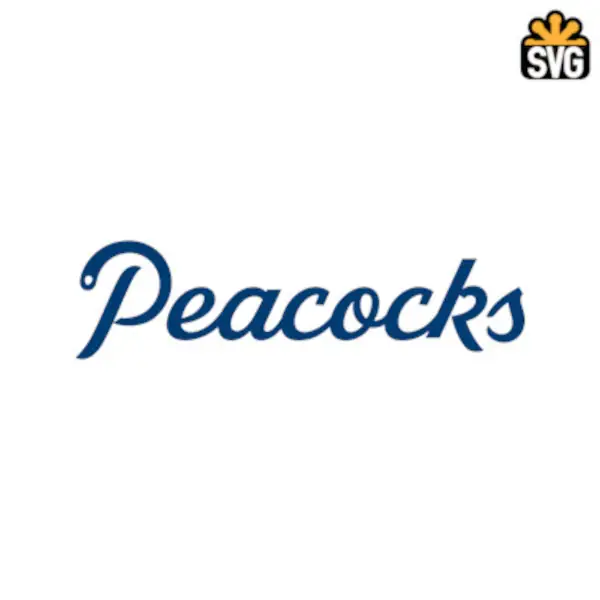 Saint Peter's Peacocks Logo SVG Digital Download, Saint Peter's Peacocks v6 Logo SVG Vector Download File