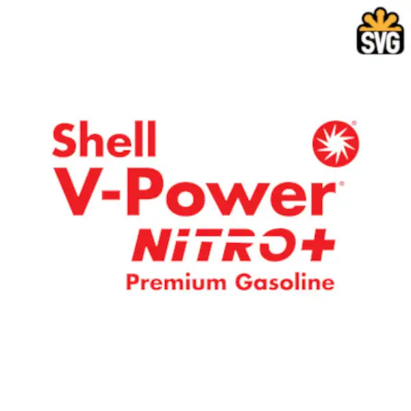 Shell V-Power Logo SVG Digital Download, Shell V-Power NiTRO+ Premium Gasoline Logo SVG Vector Download File