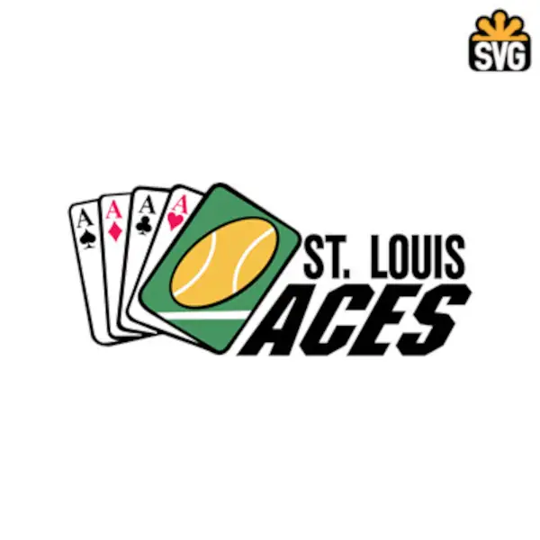 St. Louis Aces Logo SVG Digital Download, St. Louis Aces Logo SVG Vector Download File
