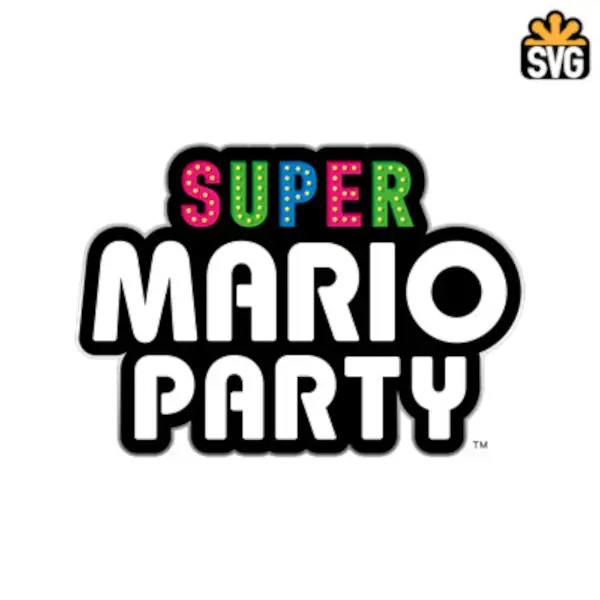 Super Mario Party Logo SVG Digital Download, Super Mario Party Logo SVG Vector Download File