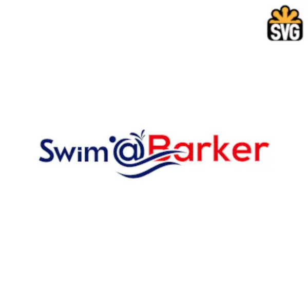 Swim at Barker Logo SVG Digital Download, Swim at Barker Logo SVG Vector Download File