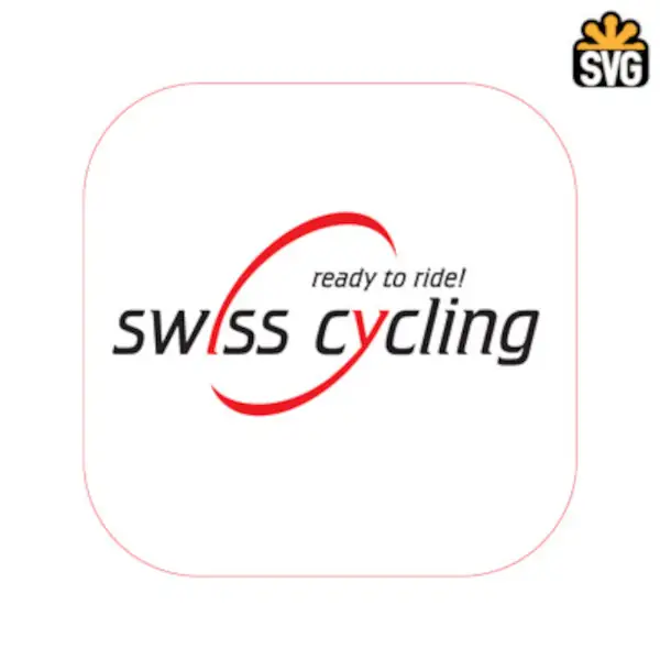 Swiss-Cycling mit Rand Logo SVG Digital Download, Swiss-Cycling mit Rand Logo SVG Vector Download File