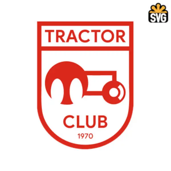 Tractor Club Logo SVG Digital Download, Tractor Club Logo SVG Vector Download File