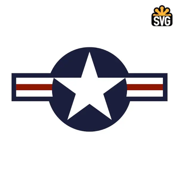 US Air Force SVG Digital Download, Roundel of the USAF Logo SVG Vector Download File