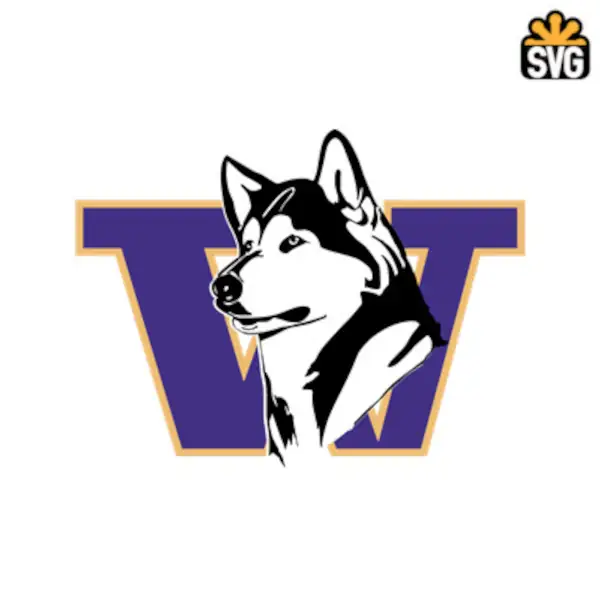 Washington Huskies Logo SVG Digital Download, Washington Huskies Logo SVG Vector Download File