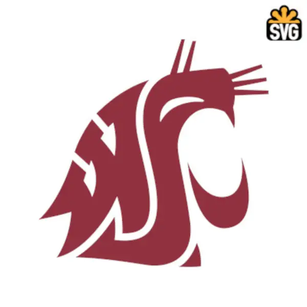 Washington State Cougars Logo SVG Digital Download, Washington State Cougars Logo SVG Vector Download File