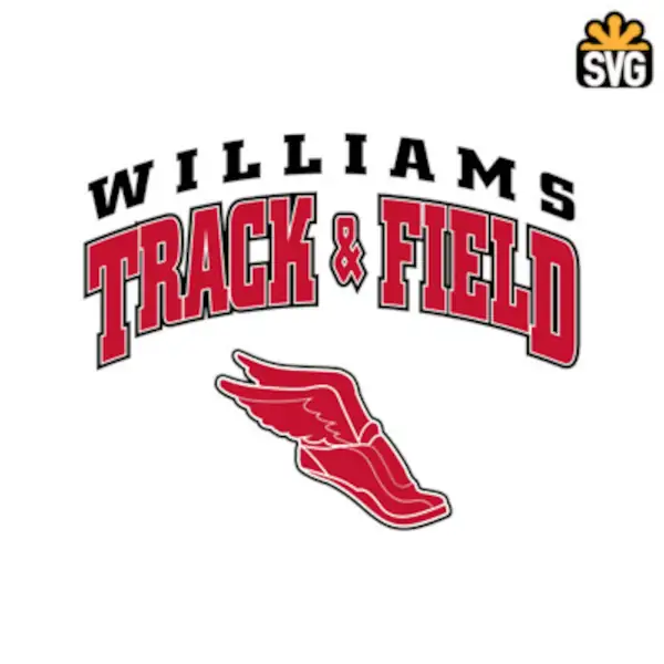 Williams Track & Field Logo SVG Digital Download, Williams Track & Field Logo SVG Vector Download File