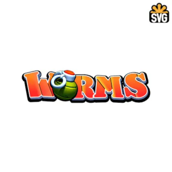 Worms Logo SVG Digital Download, Worms Logo SVG Vector Download File