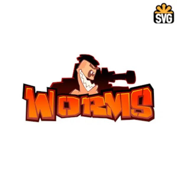 Worms Logo SVG Digital Download, Worms Logo SVG Vector Download File